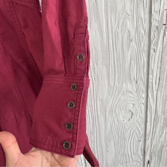 Pilcro Long-Sleeve V-Neck Seamed Mini Dress - Picture 6 of 12